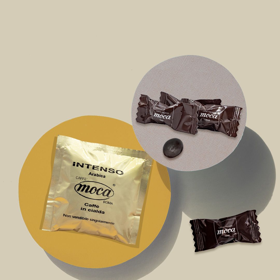 Moca Coffee Pods - Intense - 150 ESE pods + Dark Chocolate Covered Beans