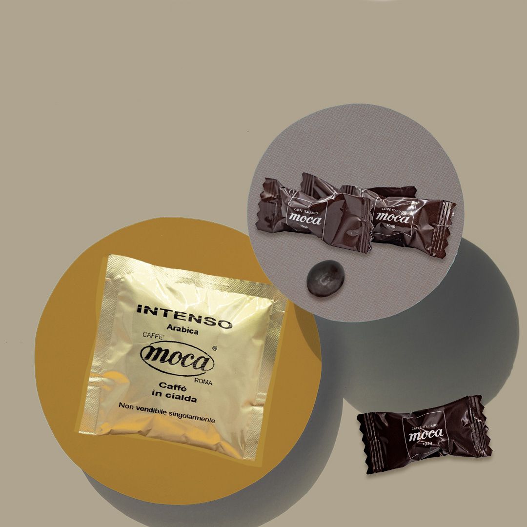 Moca Coffee Pods - Intense - 150 ESE pods + Dark Chocolate Covered Beans