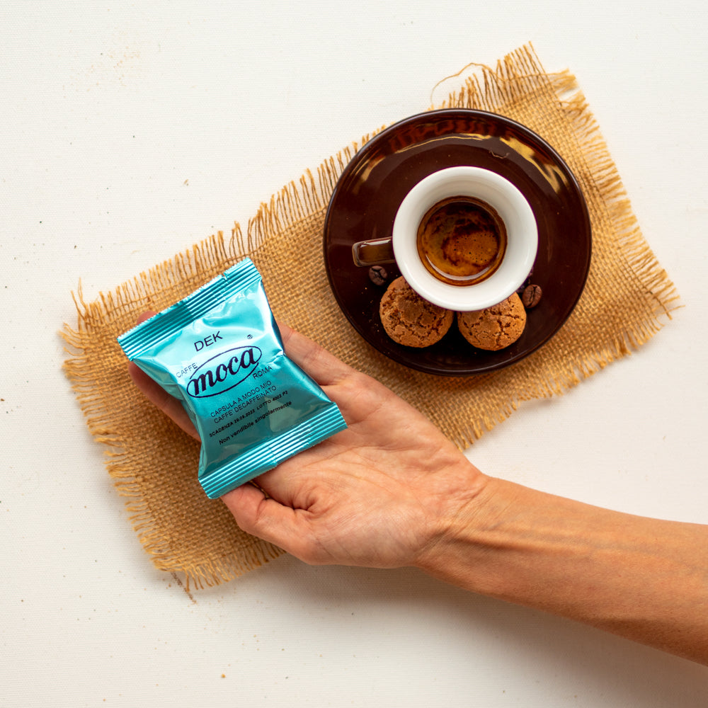 Capsule Caffè Moca - Compatibili A Modo Mio - Decaffeinato Dek - 96 pz