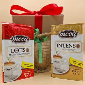 BOX natalizia con caffè Deciso ed Intenso + decorazione artigianale