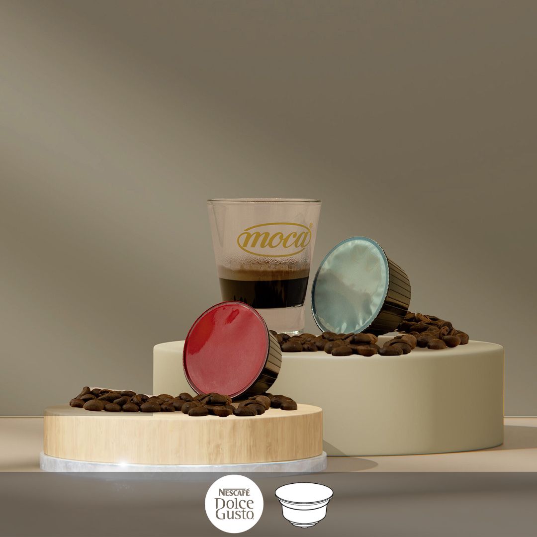 Moca Coffee Capsules - Compatible with Nescafé Dolce Gusto - Decaffeinated Coffee - Dec + Deciso