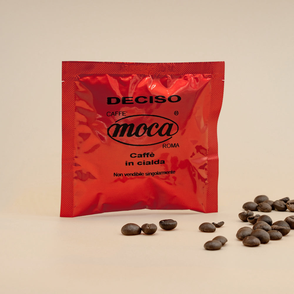 Caffè in cialde Moca - Deciso - 300pz ESE 44 mm in carta filtro compostabile (Abbonamento)