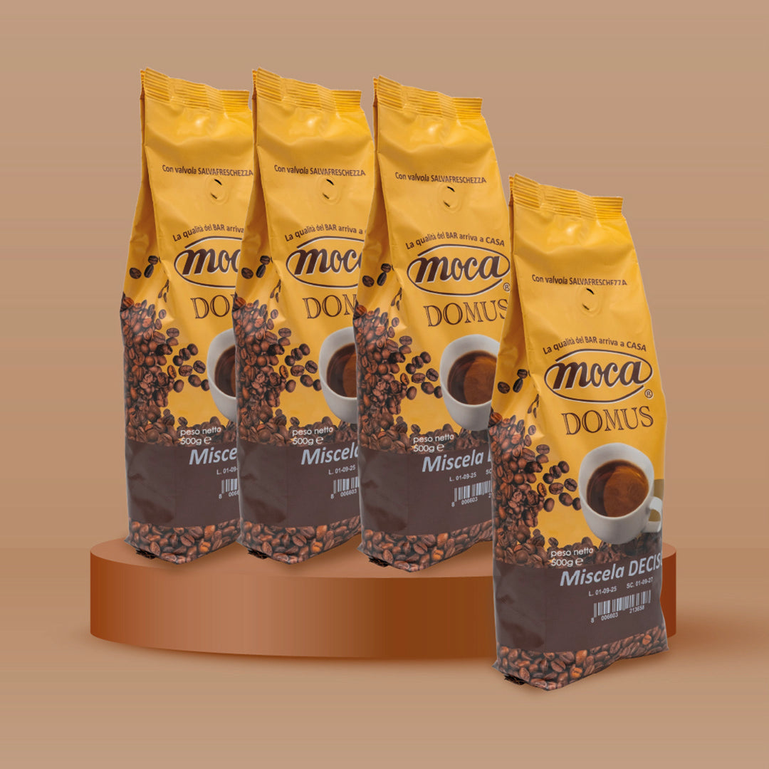 Caffè in grani Moca confezione FAMIGLIA - Deciso - 4x500g