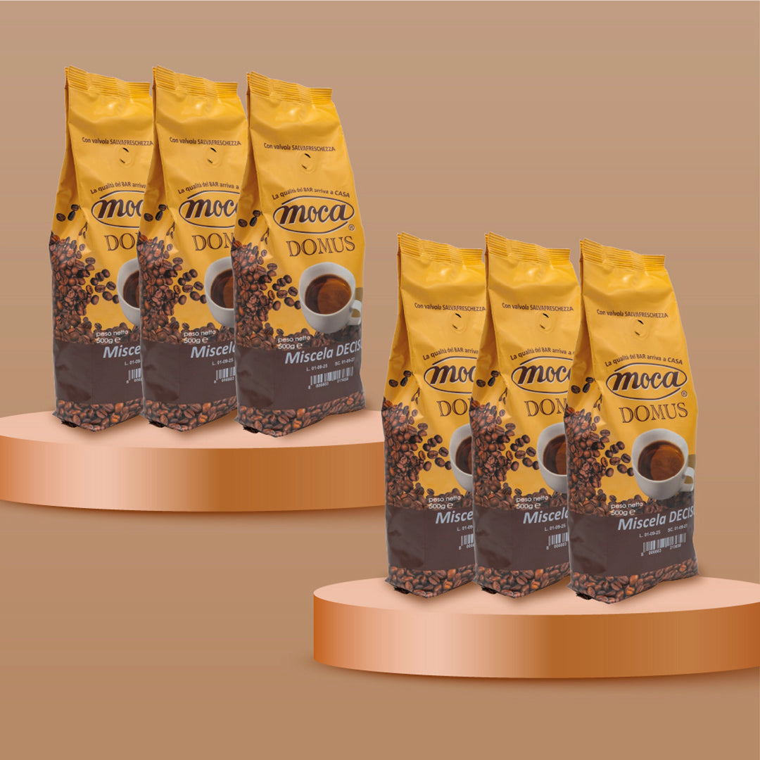Caffè in grani Moca confezione FAMIGLIA - Deciso - 6x500g