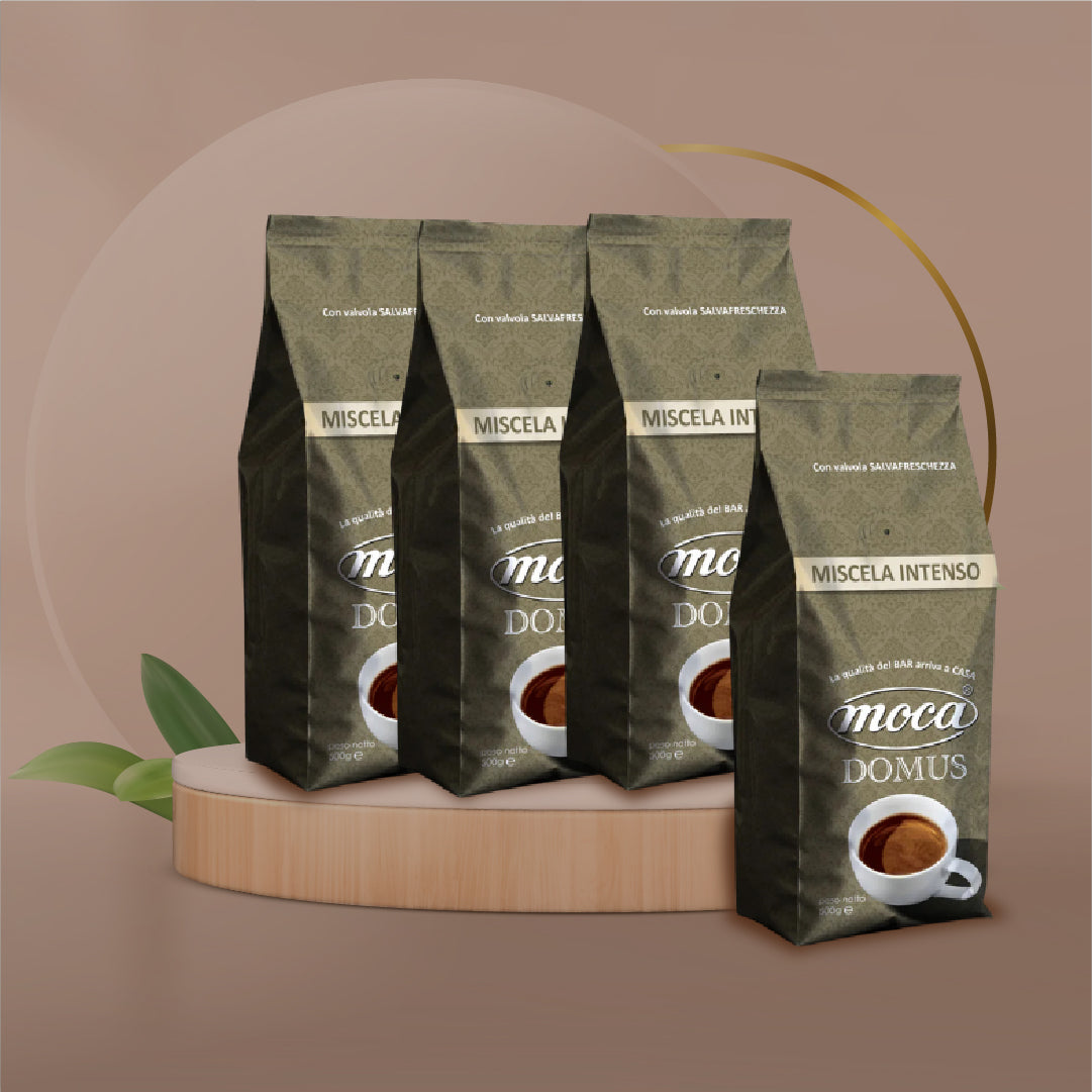 Caffè in grani Moca confezione FAMIGLIA - Intenso - 4x500g