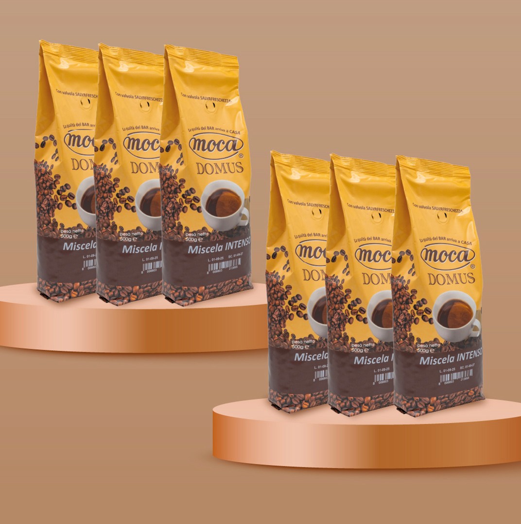 Caffè in grani Moca confezione FAMIGLIA - Intenso - 6x500g