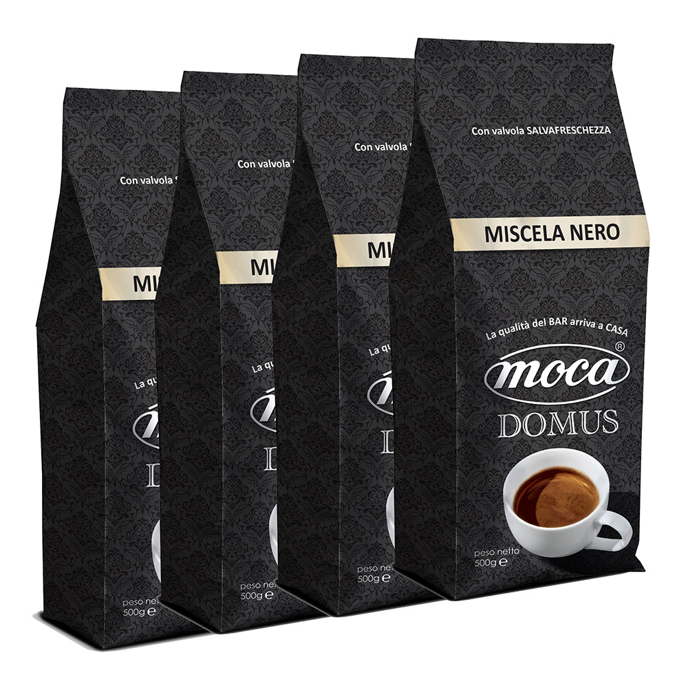 Caffè in grani Moca confezione FAMIGLIA - Nero - 4x500g