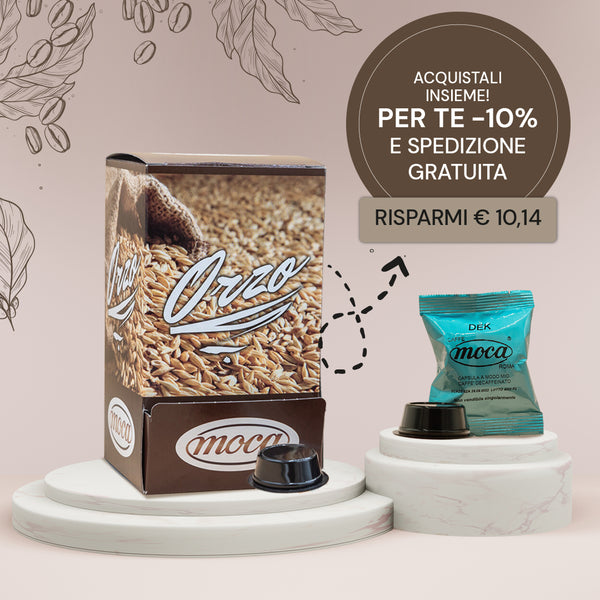 Capsule Caffè Moca - Compatibili Lavazza A Modo Mio - Dek + Orzo