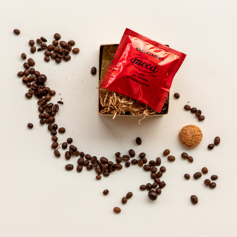 咖啡包摩卡咖啡 - Deciso - 150 个 ESE 44 毫米可堆肥滤纸