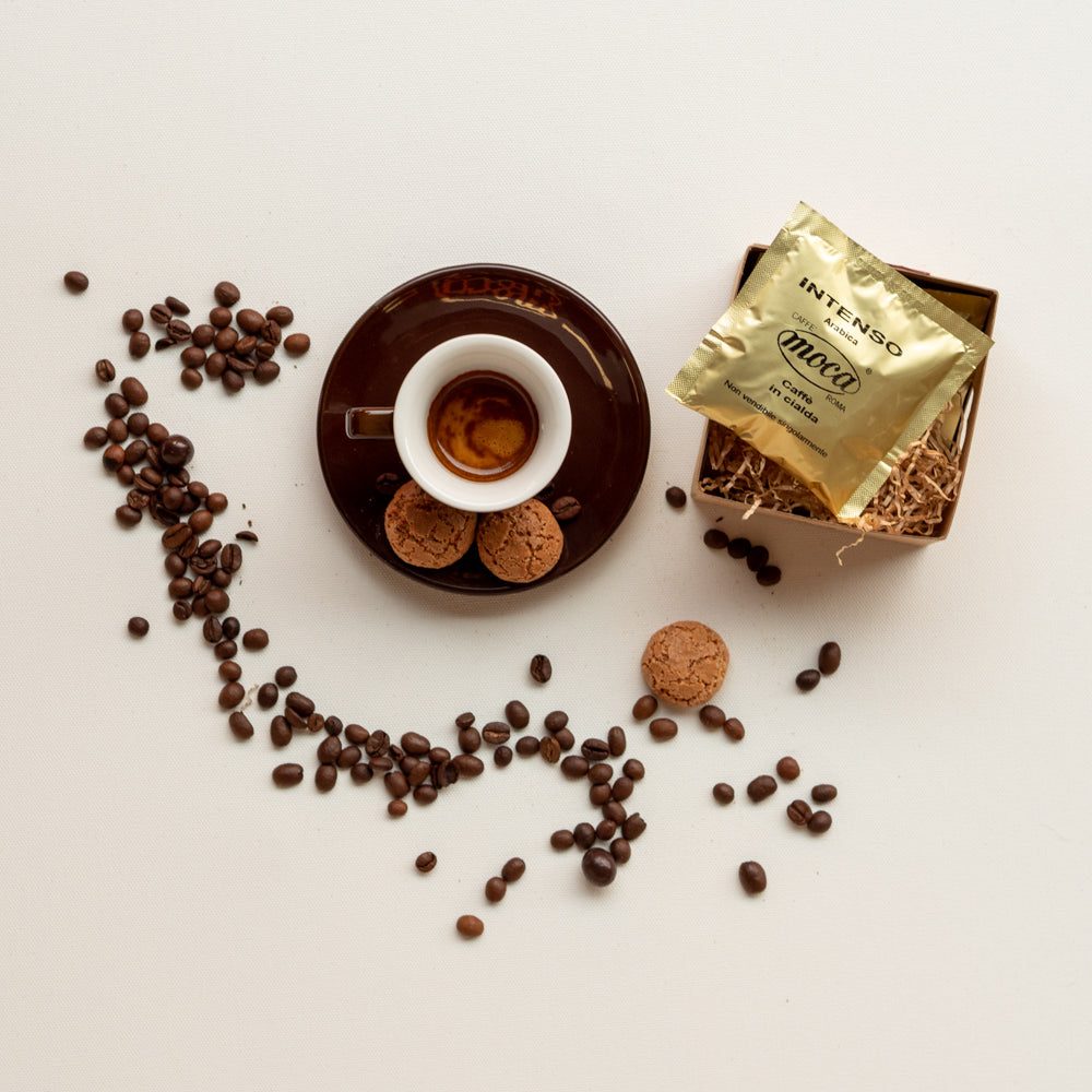 Caffè in cialde Moca - Intenso - 150pz ESE 44 mm in Carta Filtro Compostabile