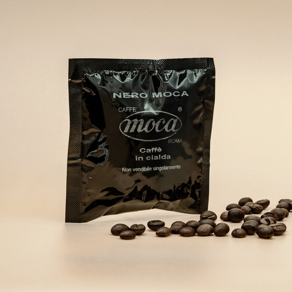 Caffè in cialde Moca - Nero - 150pz ESE 44 mm in Carta Filtro Compostabile