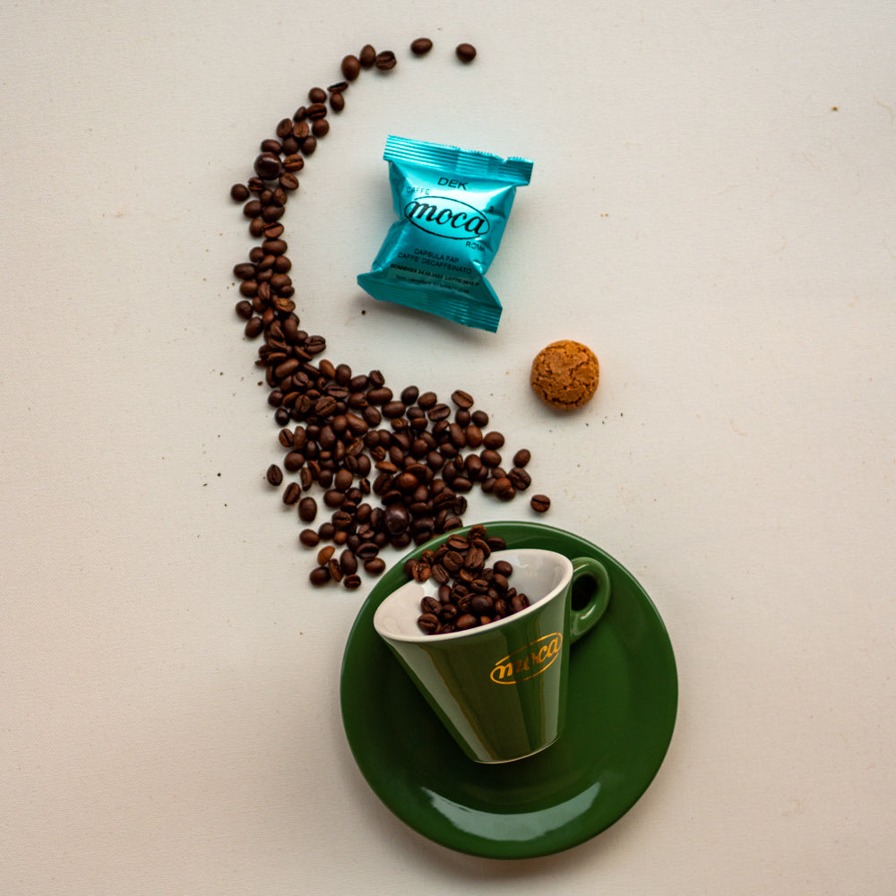 Mocha Coffee Capsules - Compatible Lavazza Espresso Point FAP - Decaffeinated Dek - 50pcs 