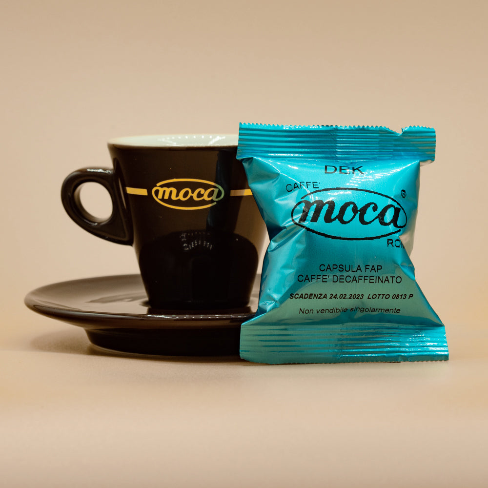 Mocha Coffee Capsules - Compatible Lavazza Espresso Point FAP - Decaffeinated Dek - 100pcs 
