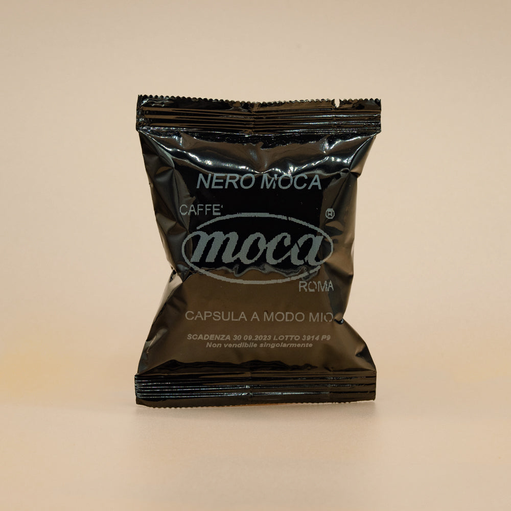 Mocha Coffee Capsules - Lavazza Espresso Point FAP Compatible - 100% Robusta Blend - Black - 50pcs 