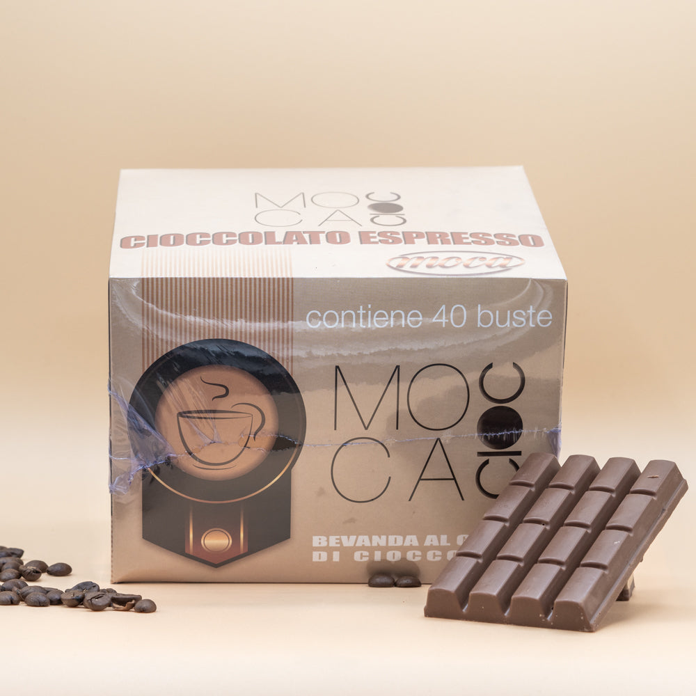 Hot Chocolate Mocha - Soluble Chocolate Flavored Drink - Mocacioc - 40 Sachets of 25gr 