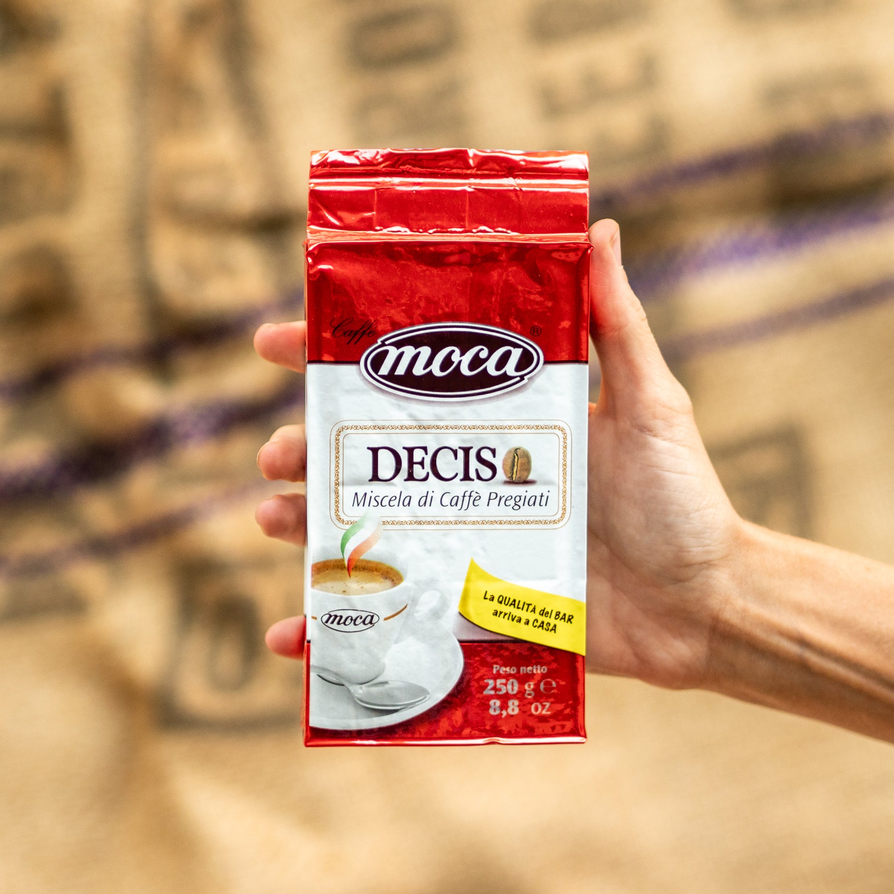摩卡摩卡咖啡粉 1 公斤 - Deciso - 4 个真空包装和 250 克保鲜袋