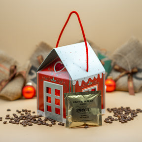 Casetta natalizia con 20 cialde ESE 44 mm di caffè in Carta Filtro Compostabile