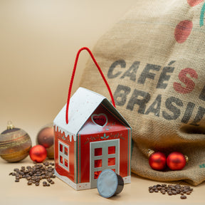 Casetta natalizia con 10 capsule di caffè - Compatibili Nescafè Dolce Gusto